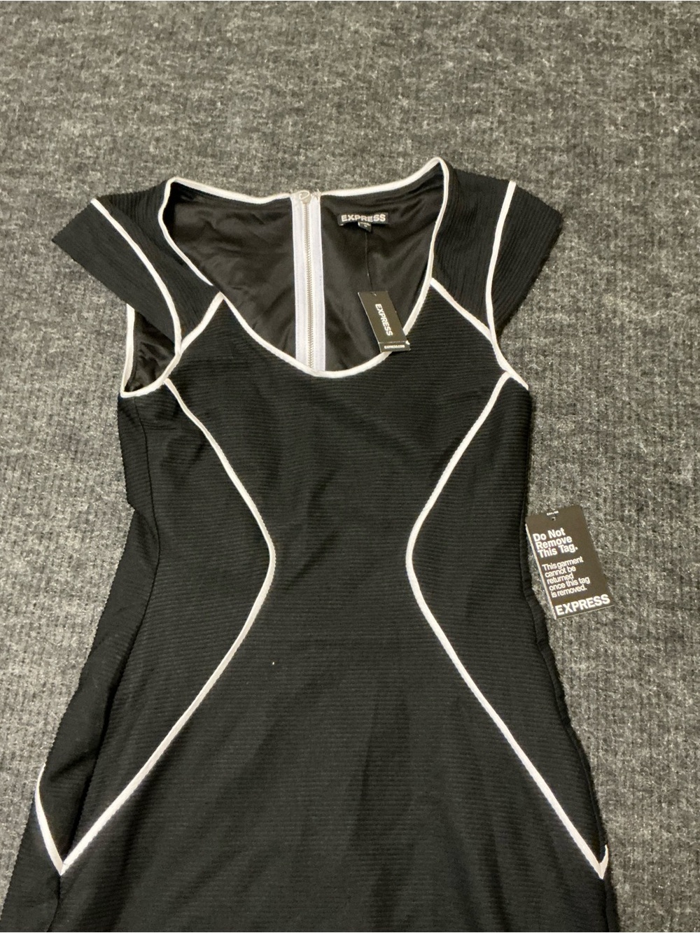Express Black Top with White Trim
